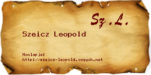 Szeicz Leopold névjegykártya